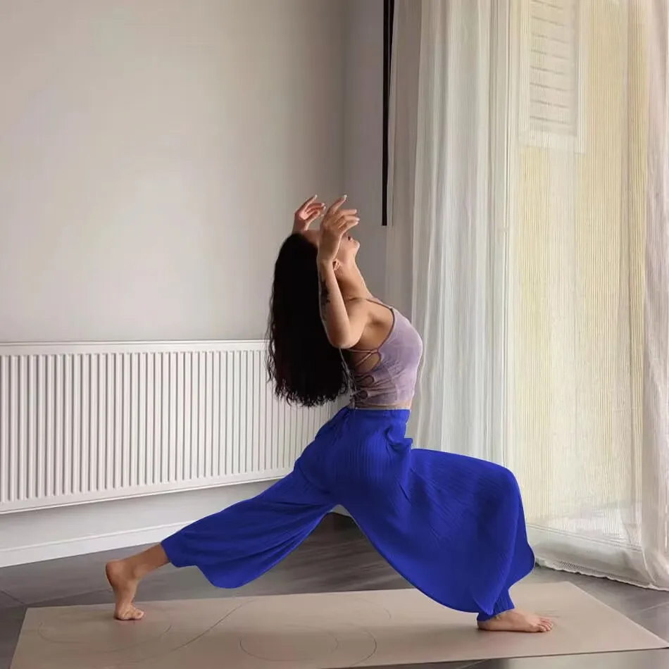 Modern Dance Loose Leggings Quick Dry High Waist Yoga Pants Women  Color Fitness Trousers Breathable Sportswear