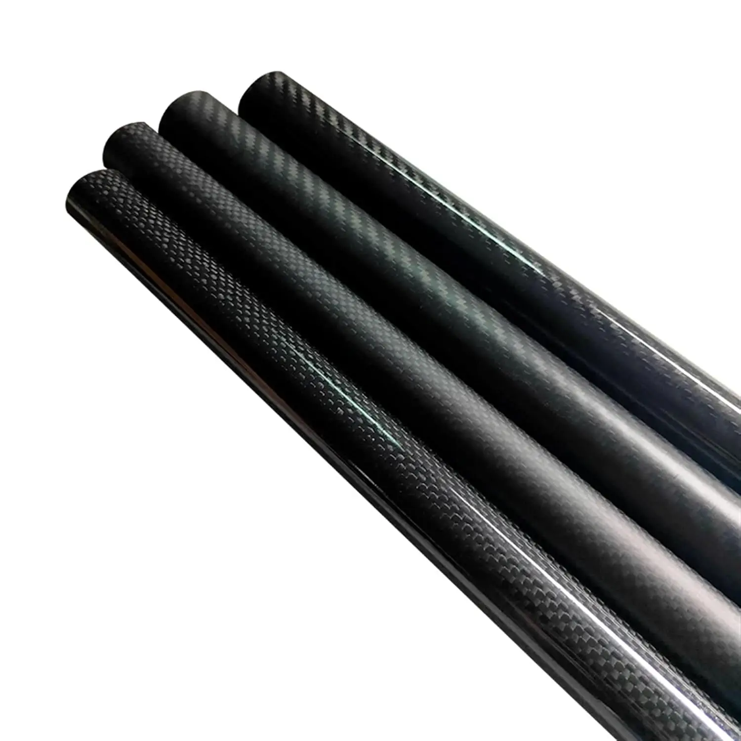 أنبوب بيضاوي من ألياف الكربون 2.5 × 2 × 100 سم ملحق طائرات بدون طيار عادي غير لامع