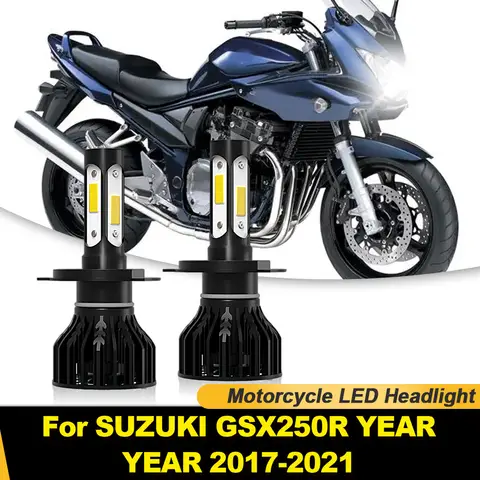 Motorcycle H4 LED Headlight 20000LM High Low Beam Moto Light Bulbs 6000K White For SUZUKI GSX250R YEAR 2017 2018 2019 2020 2021