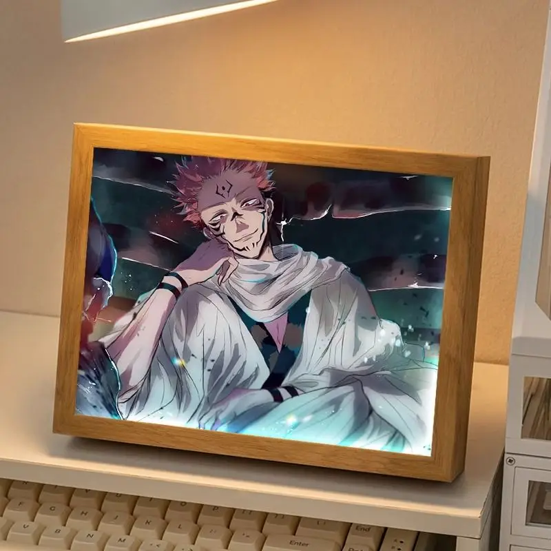 

Jujutsu Kaisen anime cartoon cute light painting Kawaii glowing light sign bedroom atmosphere night light poster decoration gift