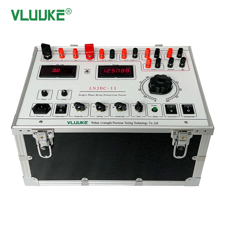 VLUUKE LNJBC-II Single Phase Relay Protection Tester Multi-function AC DC Output 0-100A 250V Calibrate Time Differential Relay