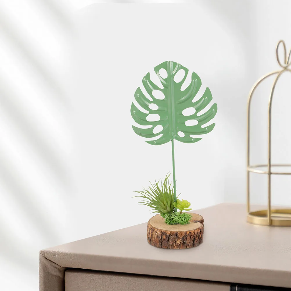 

2pcs Artificial Monstera Plant Tall Faux Plants For Indoor Outdoor Home Office Decor Resin Fake Tropical Tree Simulated Potted