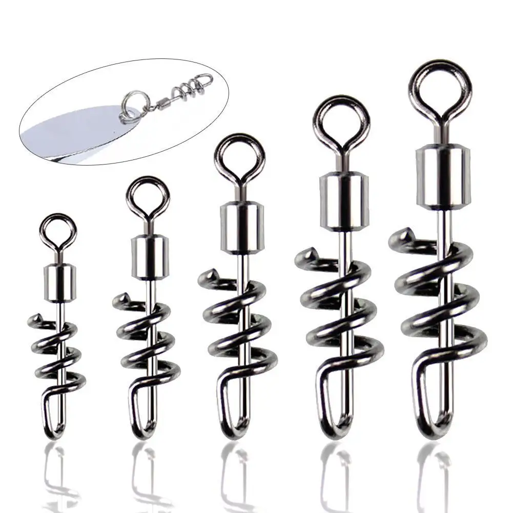 

20Pcs Rolling Swivel With Screwed Snap 27mm/24mm/21mm/18mm/16mm Multi Size Fishing Connector Fishing Accessories