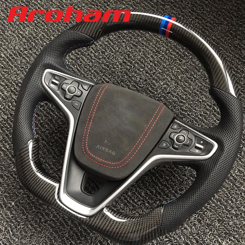 Aroham Customized Carbon Fiber Steering Wheel For Vauxhall Insignia Opel 2013 2014 2015 2016 2017