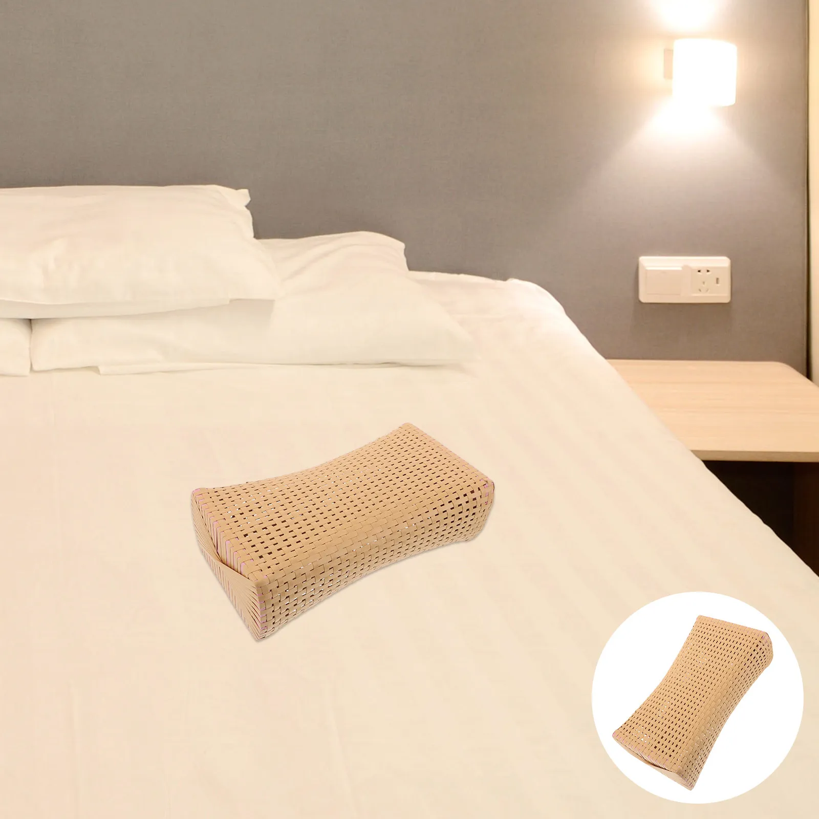 

Pe Hollow Woven Cooling Pillow Breathable Neck Cushion Sauna Headrest Summer Relaxing Cushion Sauna Use Pet Neck Pillow