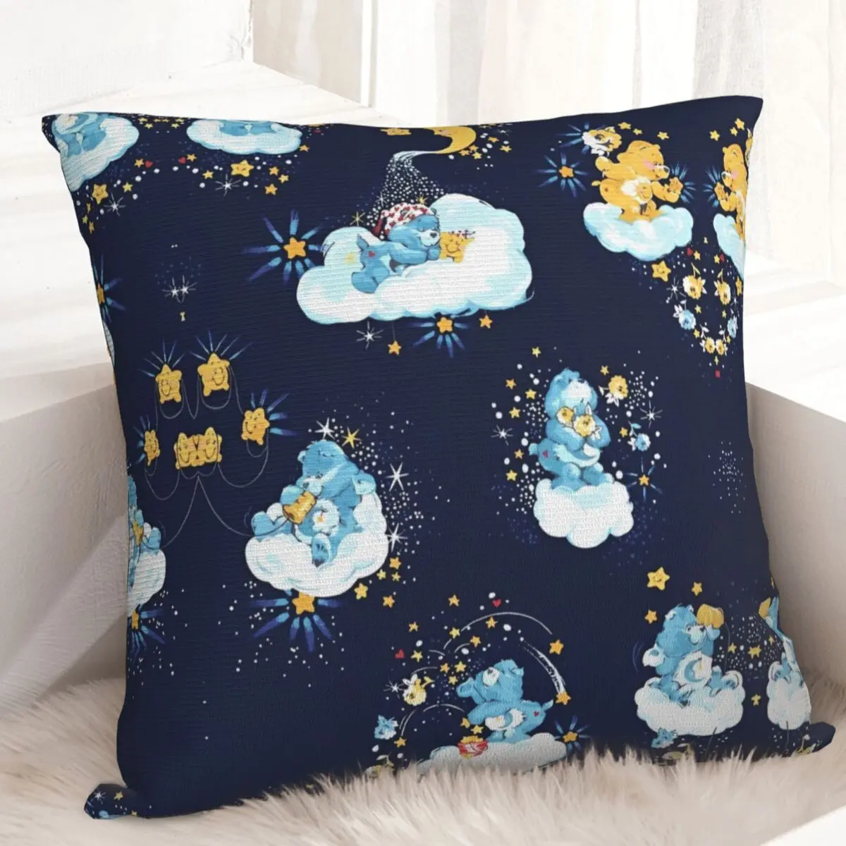 Cute Cartoon Care Bears Sleep Pillow Case Cushion Cover Square Graphic Pillow Cover Pillowcases For Chair Sofa Home Decoration