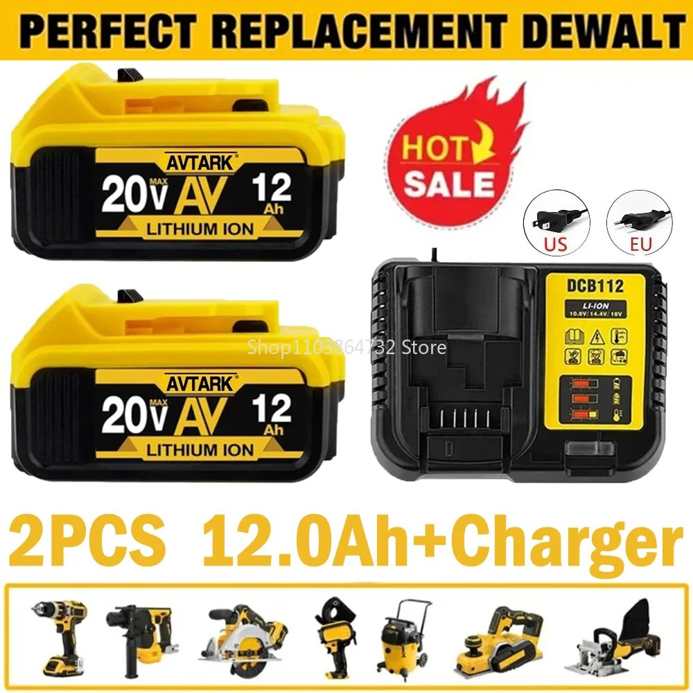 

Original DCB200 20V 9000mAh Lithium Replacement Battery For Dewalt 18V DCB184 DCB200 DCB182 DCB180 DCB181 DCB182 DCB201 DCB206