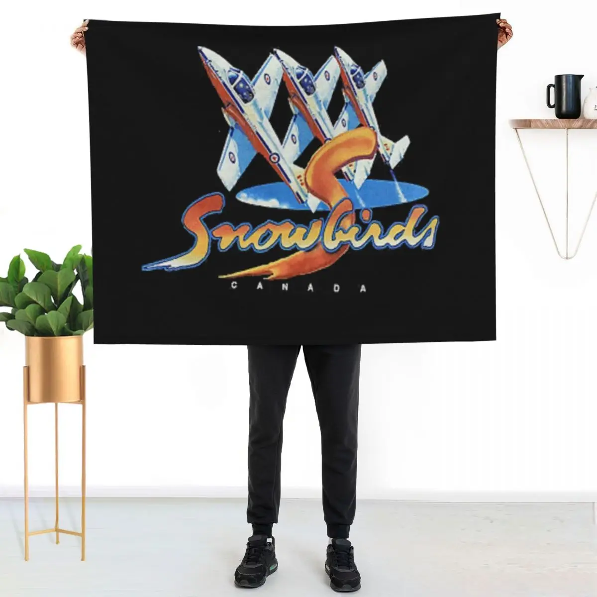 Royal Canadian Air Force Snowbirds Throw Blanket Flannel Luxury Brand Camping decorative Weighted Bed Fashionable Blankets