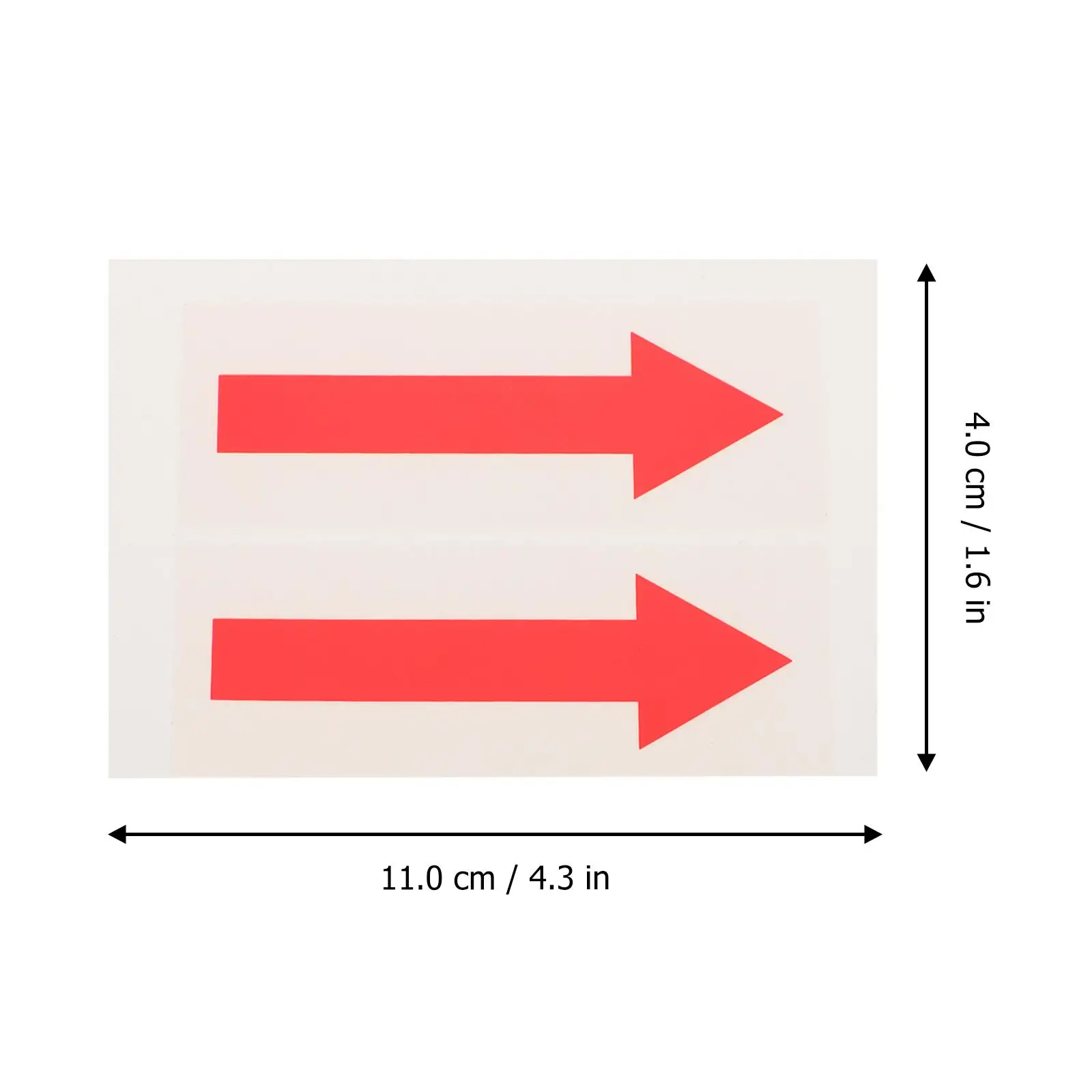 2pcs Safety Arrow Stickers 110x40mm Self Arrow Indicator Sticker Adhesive Direction Signs Traffic Caution Decals