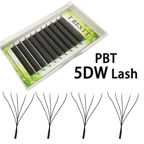 Imagen 1 del producto Extensiones de pestañas en forma de Tbestt W, pestañas postizas en forma de W 5DW para extensiones de pestañas de visón 4D