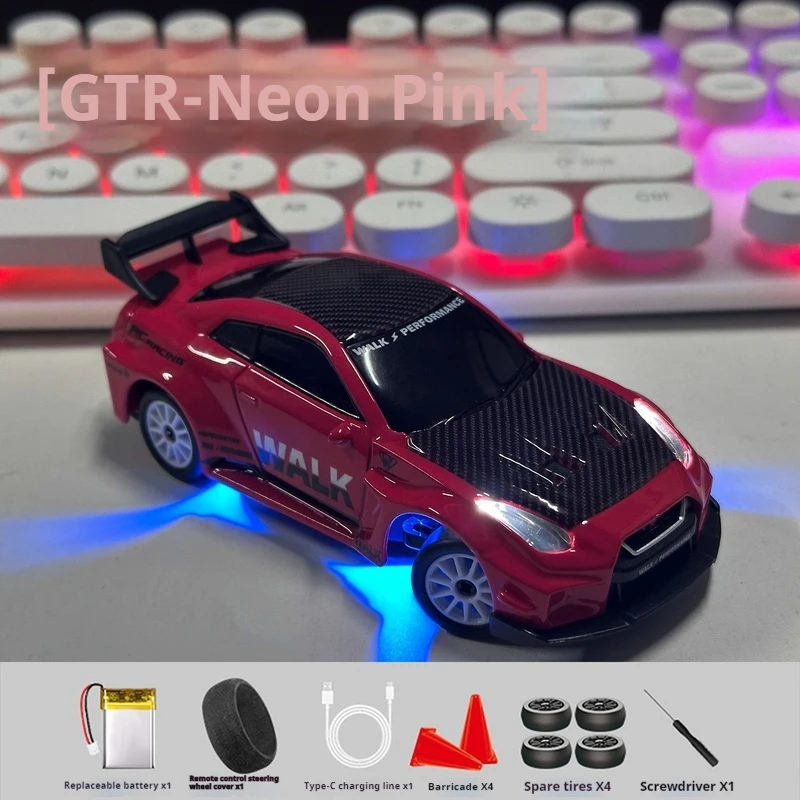

New 1:43 Alloy Simulation Gtr Drift Car Four-Wheel Drive High-Speed Rc Remote Control Car Desktop Mini Toy Car Boy Gift