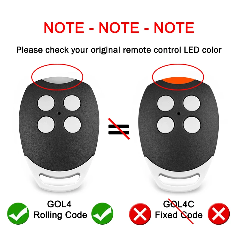 DITEC GOL4 BIXLS2 BIXLP2 BIXLG4 Entrematic ZEN2 ZEN4 ZEN2W ZEN4W 433MHz Garagentor-Fernbedienung Rolling Code Handsender