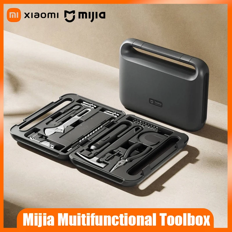 Xiaomi Mijia Set di attrezzi elettrici, cacciavite elettrico + 24 utensili manuali, scatola di ingegneria resistente alla pressione, riparazioni domestiche