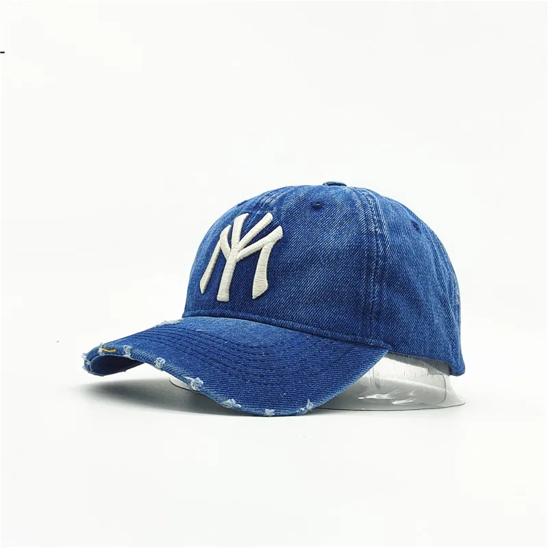 Neue erwachsene männer lässig vintage denim MY NY stickerei baseball kappe Frauen baumwolle sport hut hip hop snapback hut Golf hüte gorros