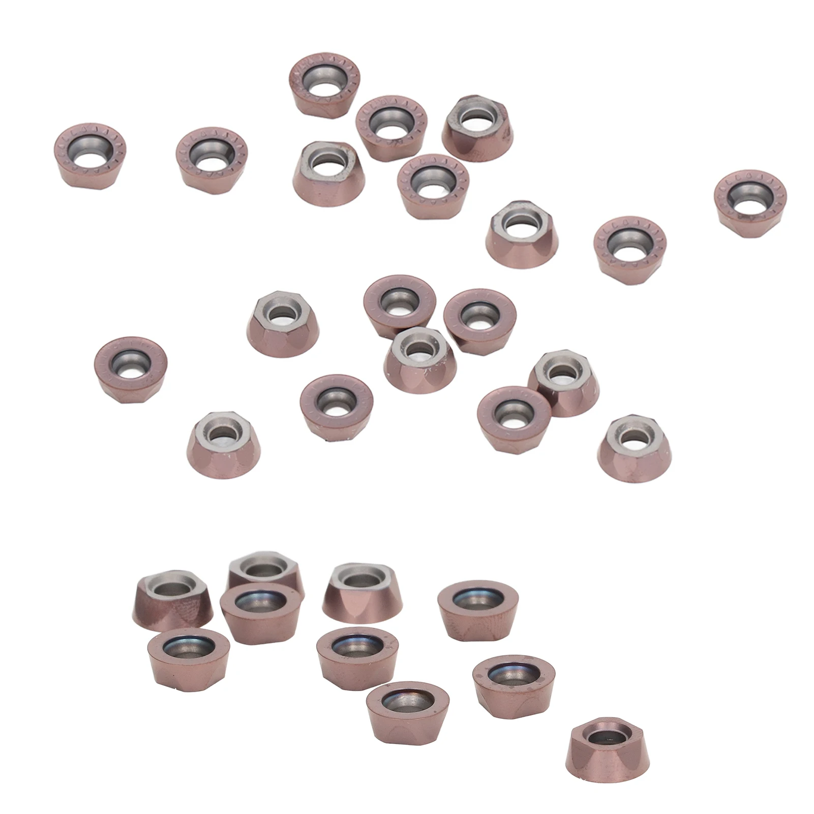 Round Carbide Inserts Cutters for DIY CNC Lathe Wood Turning Bronze Carbide Coating Round Carbide Cutters for Woodturning