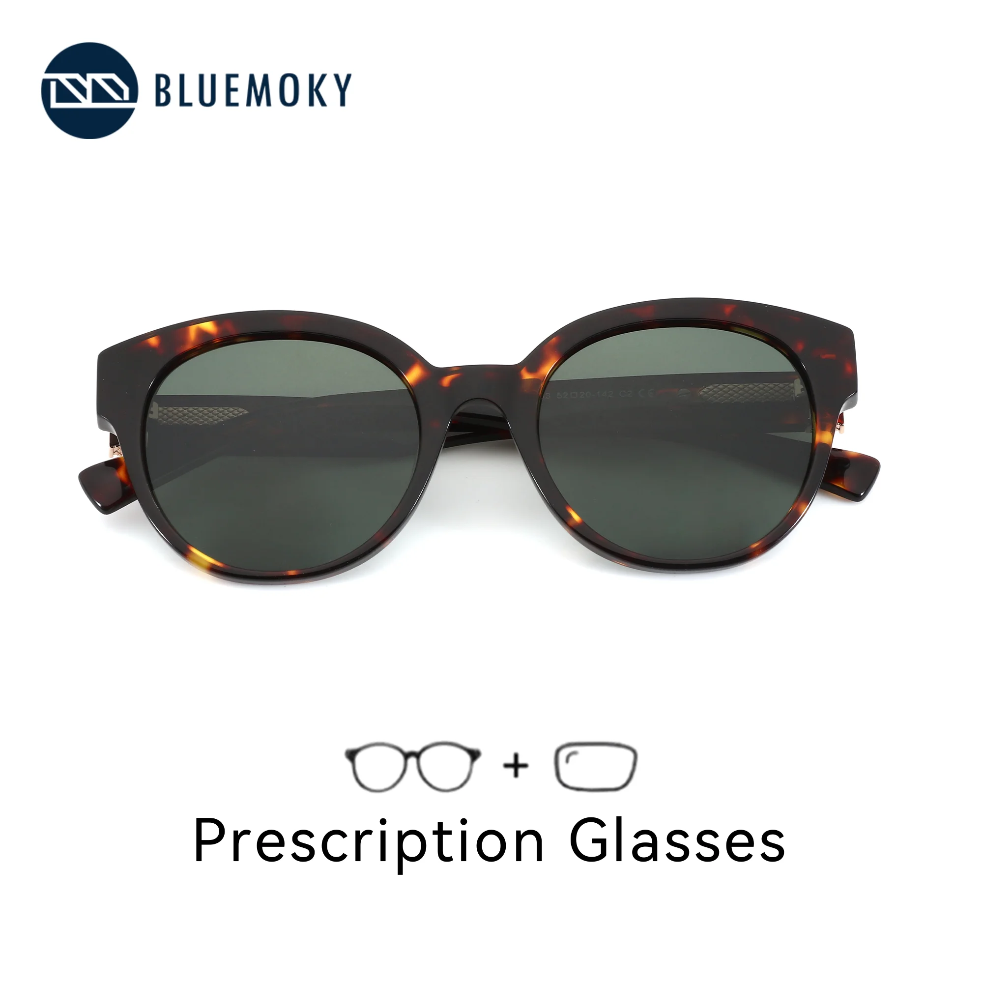 

Солнцезащитные очки BLUEMOKY в стиле ретро для женщин, с эффектом кошачьего глаза, для коррекции близорукости, ацетатные, с поляризацией UV400, прогрессивные