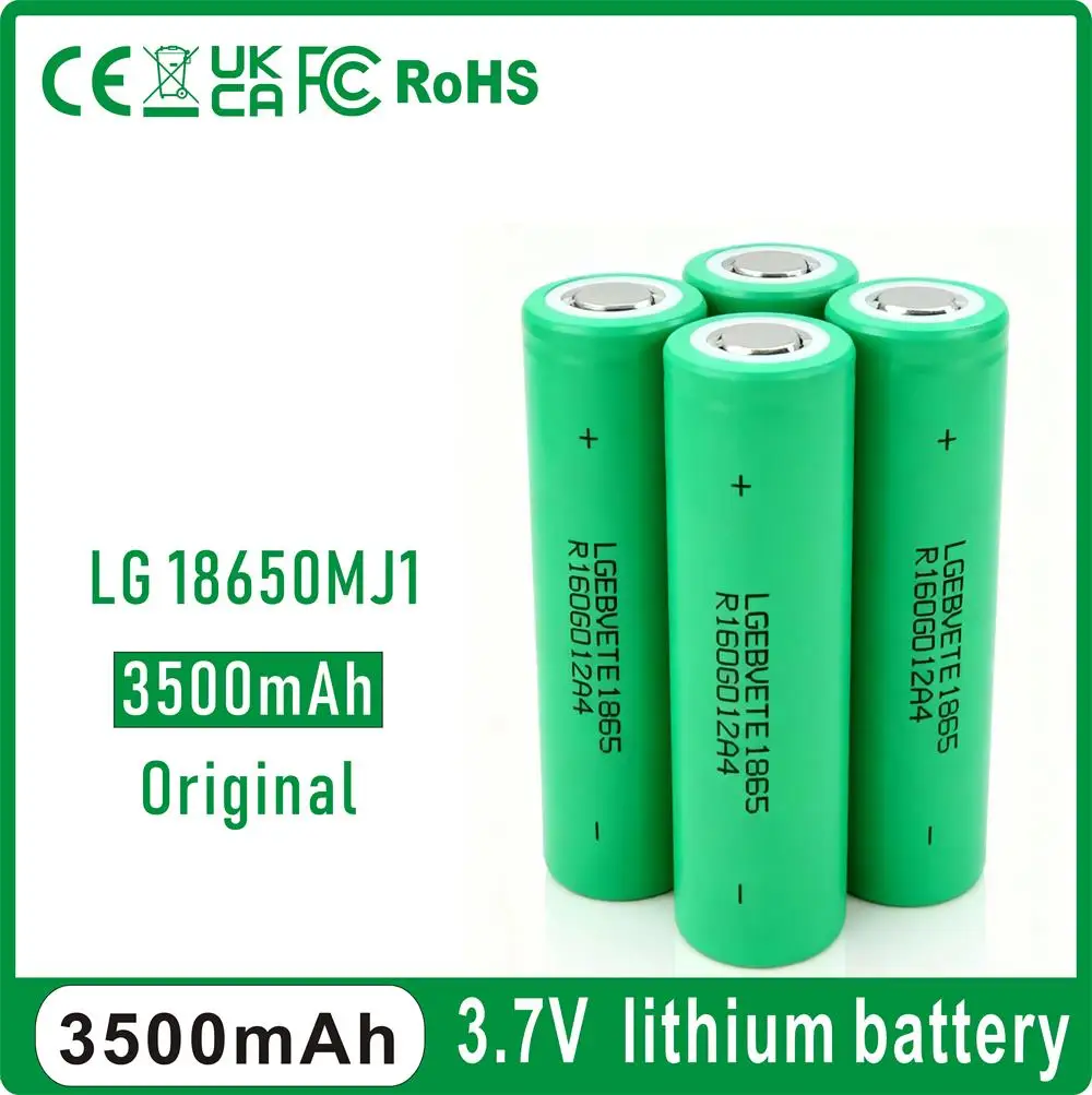 

Литий-ионный аккумулятор 18650 3500 мАч 25А INR18650 MJ1 для мощных инструментов, перезаряжаемый, многоразовый (модель 2026 года)