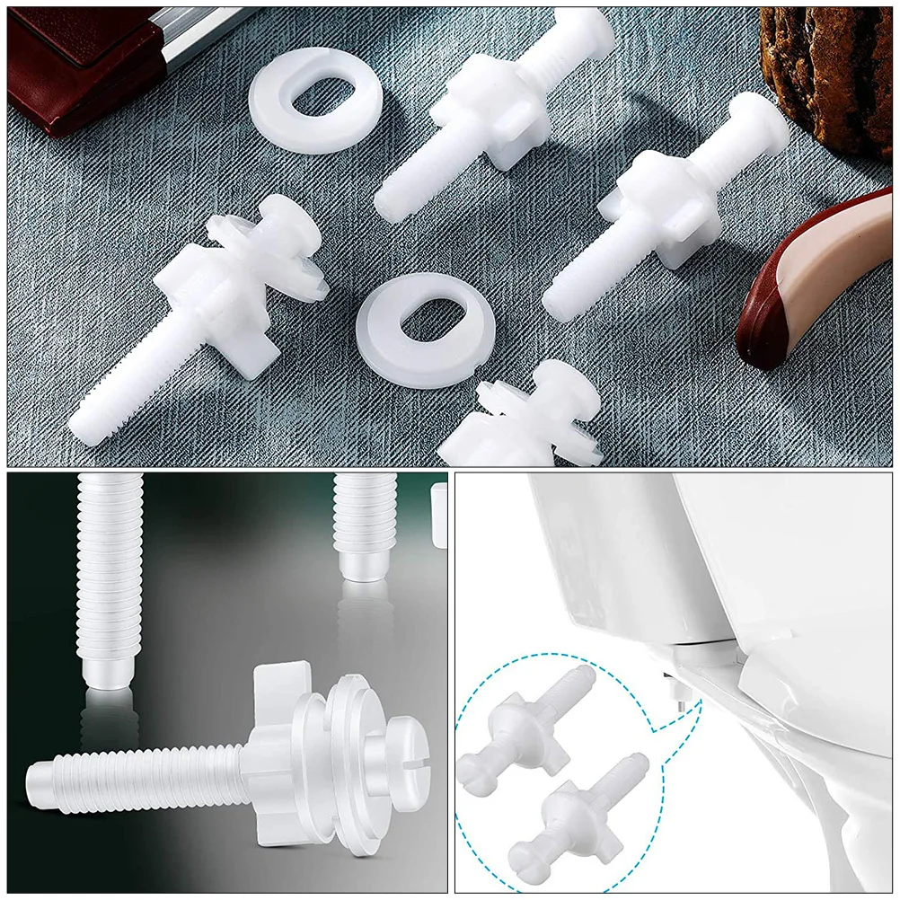 

4 Pcs Toilet Screw Accessories Cover Replacement Seat Lid Screws Fixator Accessory Bathroom Fixing