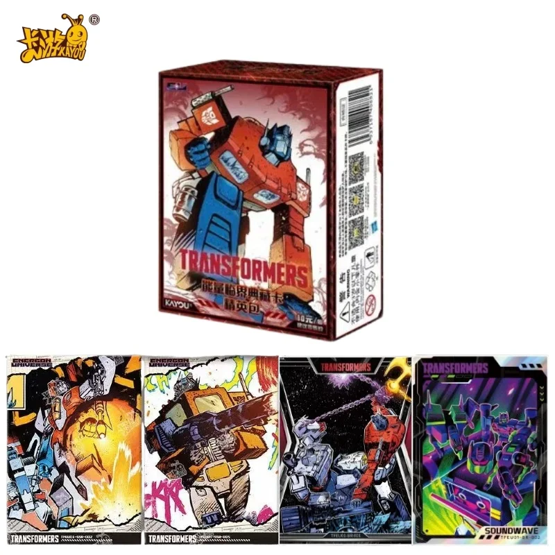 Cartes de collection KAYOU Transformers Elite Pack Energy Critical Optimus Prime Soundwave Anime Art pour collectionneurs