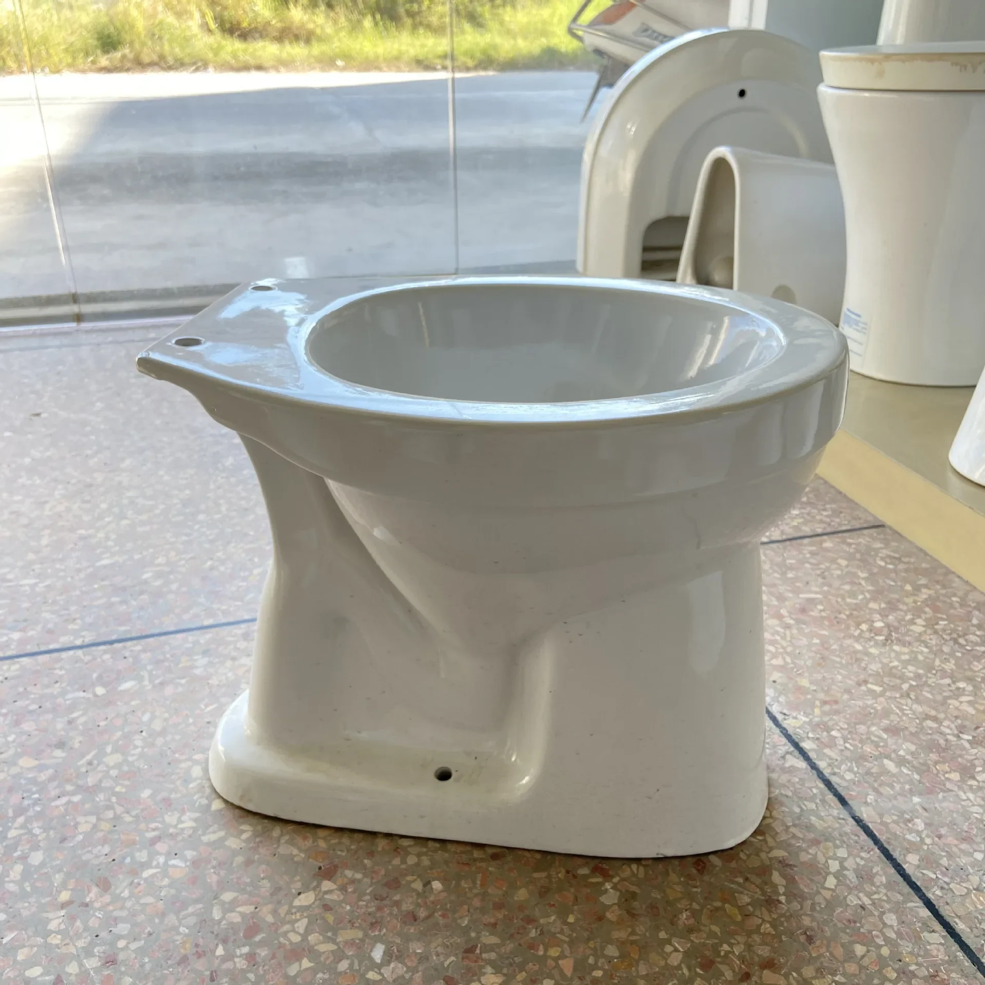 Siphon earth drain toilet, Philippine tankless hand flush toilet