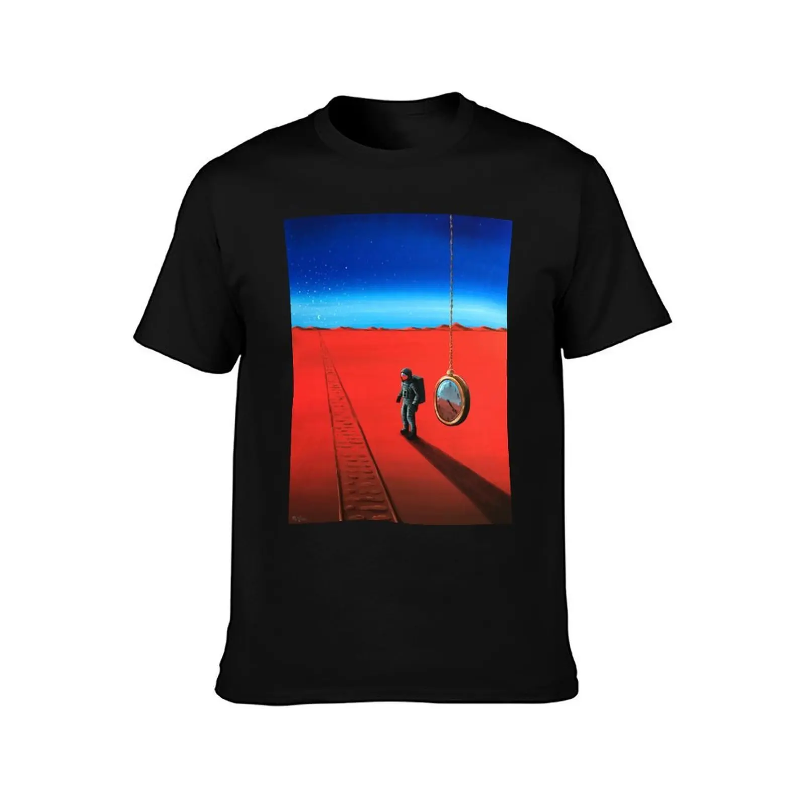 Train Of Thought T-Shirt, Summer Casual Cotton Tee, Oversized Streetwear Tops, Vintage Graphic Print, Loose Fit Short Sleeve