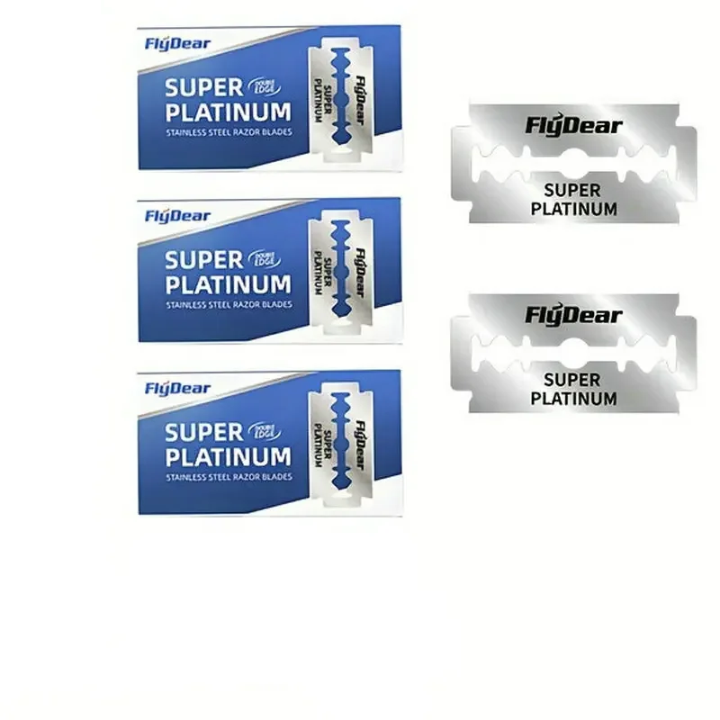 10/20/30/100pcs Double Edge Razor Blades , Safety Razor Blades For Shaving -Platinum Stainless Steel Double Razor Shaving Blades