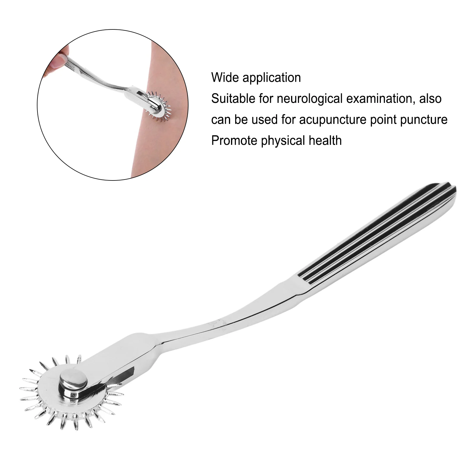 Medical Wartenberg Pin Wheel Reflex Roller Rolling Diagnostic Percussor Skin Stimulator Pinwheel Neurological Massage Hammer