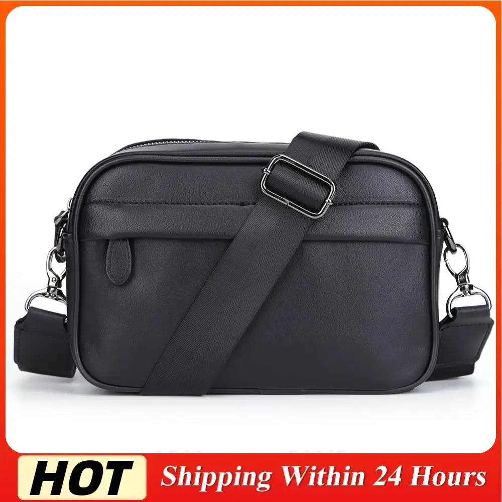 

Casual Business Male Messenger Bag Classic Pattern Shoulder Messenger Bag Wide Strap Small Square Plaid Designer Male Sling Bags