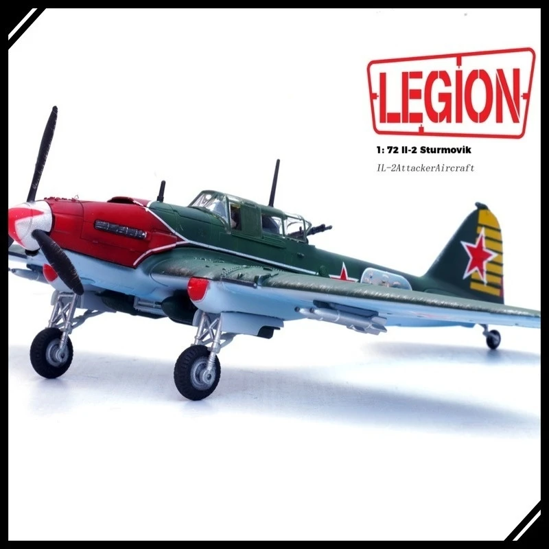 1:72 IL-2 Sturmovik Diecast Model Aircraft WWII Soviet Attack Bomber Plane 14629LD Full Metal Military Air Force Collection Gift