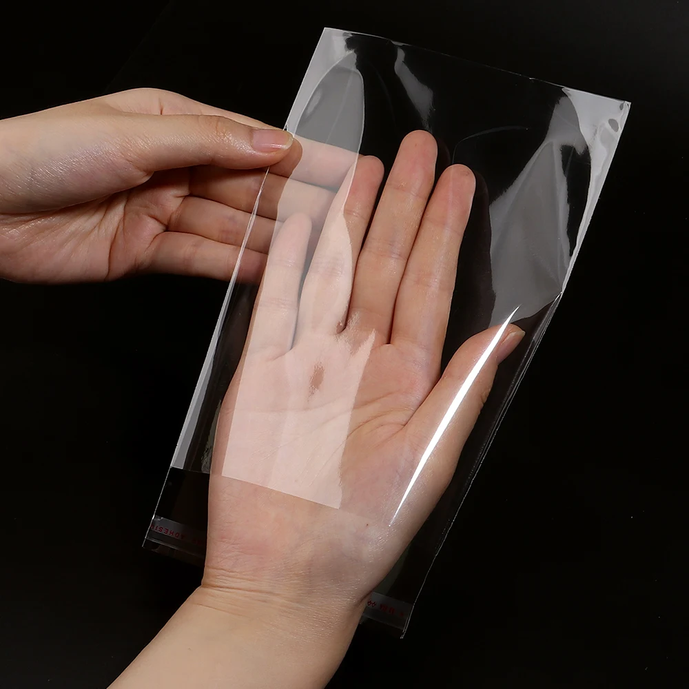 100pcs/lot Transparent Self-sealing Bags Jewelry Candy OPP Self-adhesive Pouches Packaging Resealable Gifts Cookie Storage Bags