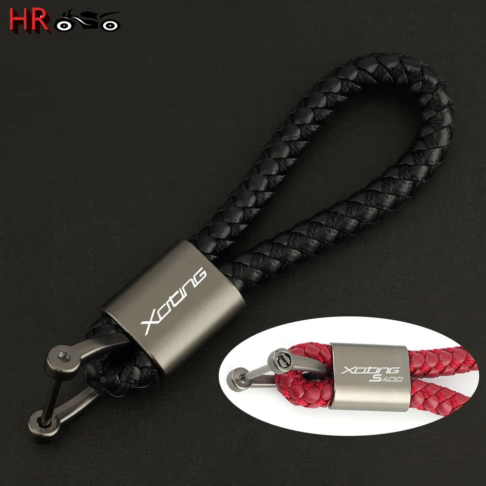 High Quality Key Chain Ring Accessories For KYMCO Xciting 250 300 400 S400 XCITINGS400 Motorcycle Braided Rope Keyring Keychain