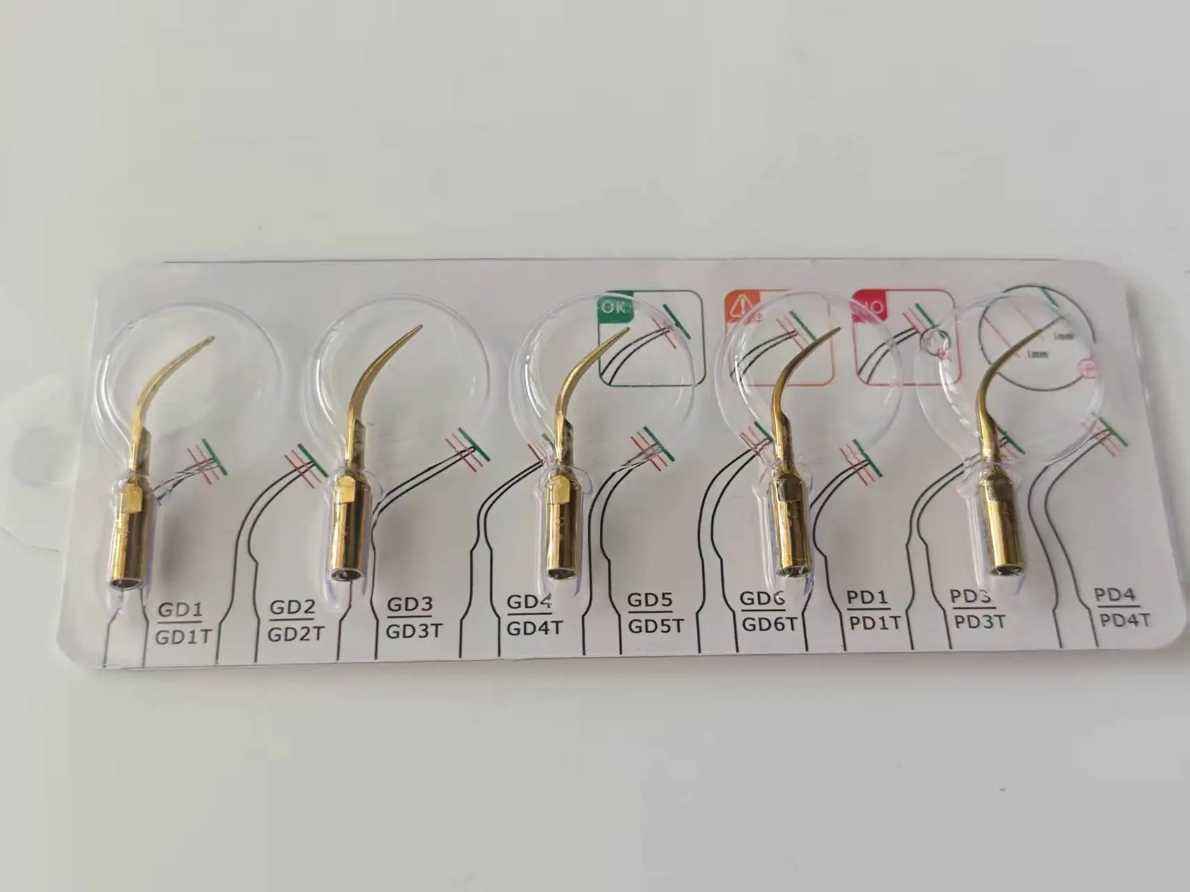 5Pcs Titanium Gold Dental Ultrasonic Scaler Tips PD1T Compatible with EMS Woodpecker VRN Scaler Handpiece for Professional Clean view 6