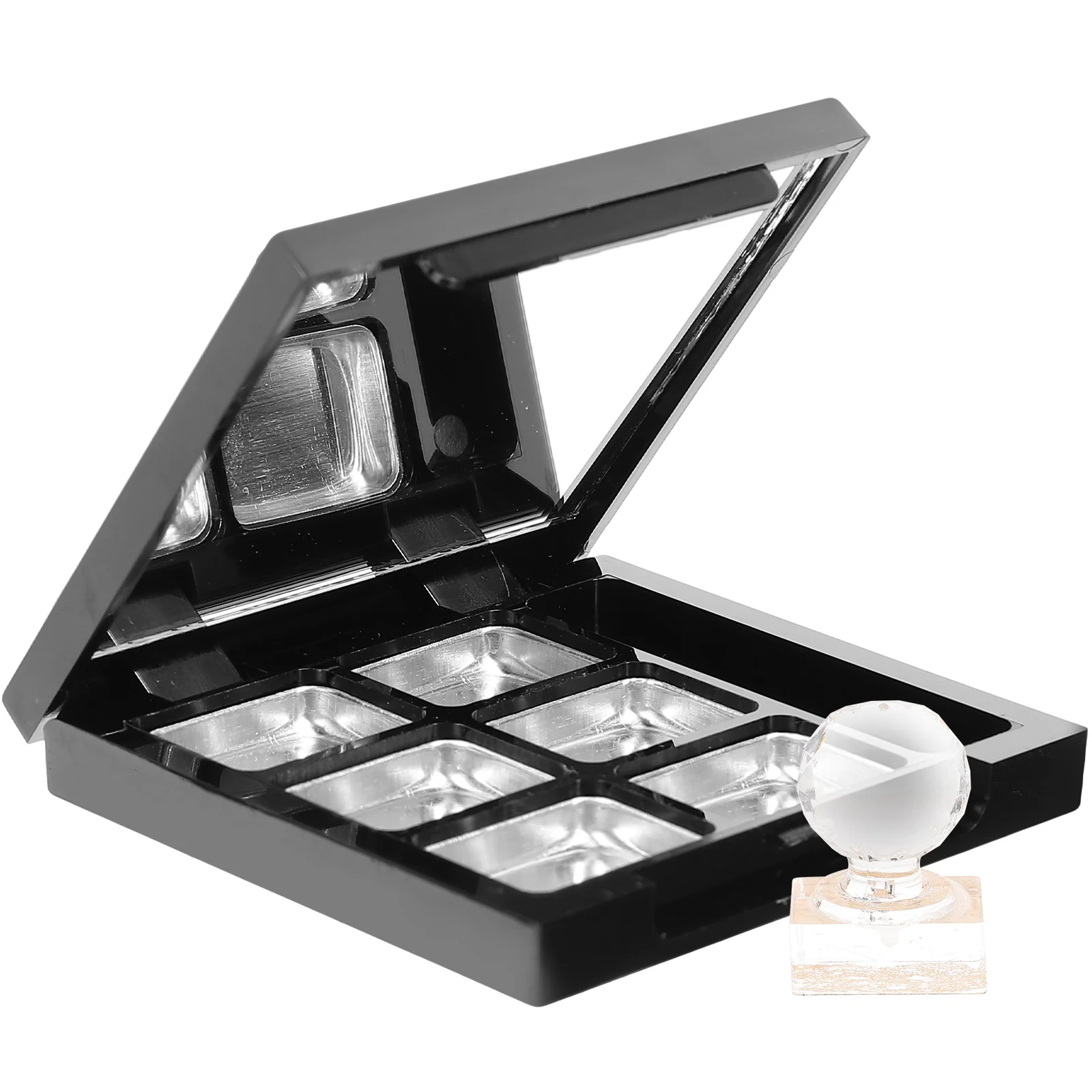 

1 Set Empty Eyeshadow Case with Mirror Refillable Concealer Blusher Dispenser empty eyeshadow box empty highlighter case