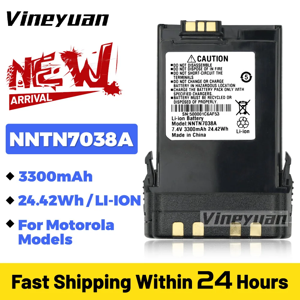 

7.4V 3300mAh NNTN7038 NNTN7038A Battery Compatible for Motorola APX6000 APX7000 APX8000 APX6000XE APX7000XE APX8000XE SRX2200