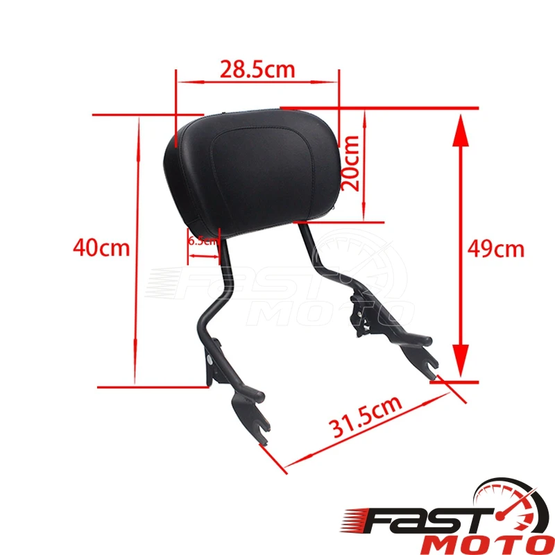 Motorcycle Detachable Backrest Sissy Bar Luggage Rack For Harley Road King Street Glide Special CVO FLHR FLHX FLHXS 2014-2019