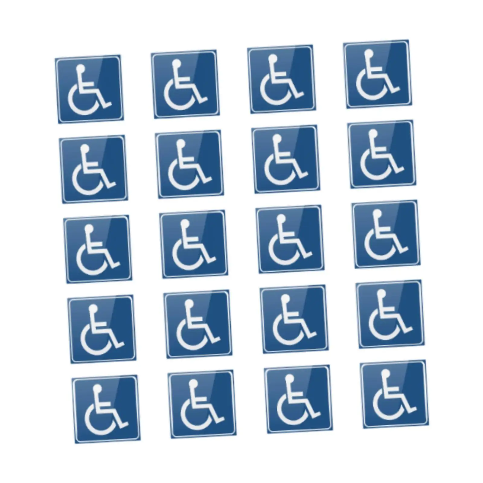 車と家の窓用の車椅子のシンボルステッカー、無効な標識、20倍