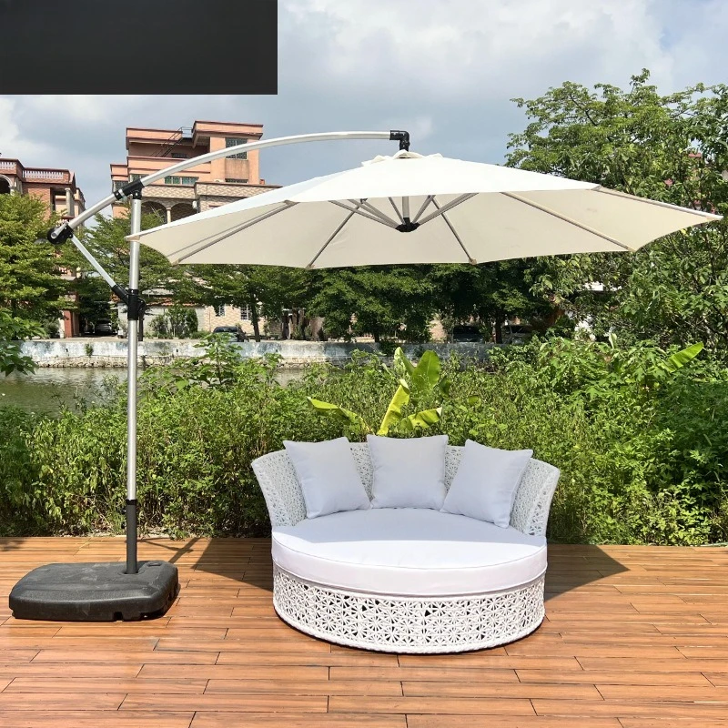 

Outdoor leisure rattan sofa outdoor courtyard garden swimming pool seaside bed balcony terrace waterproof and sunscreen furnitur