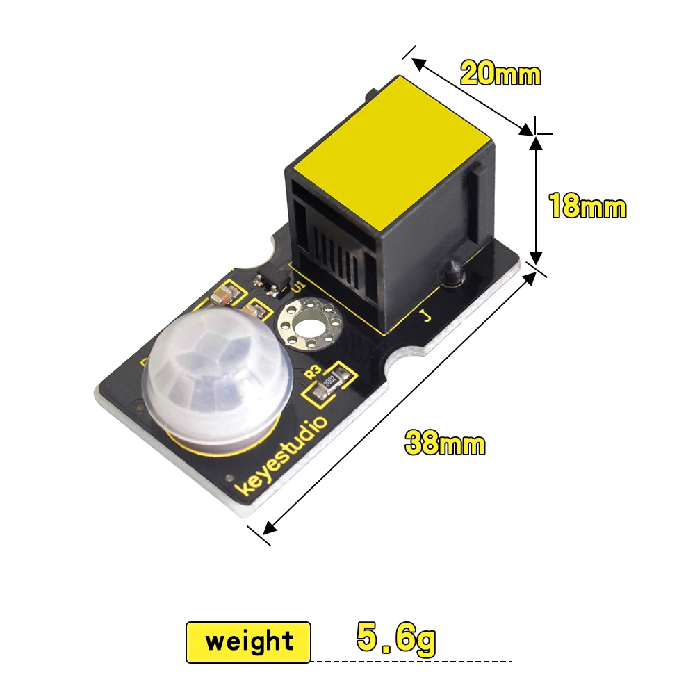 3 PCS Keyestudio EASY Plug PIR Motion Sensor for Learning Starter for Arduino for DIY Electronics STEM Programming Kit