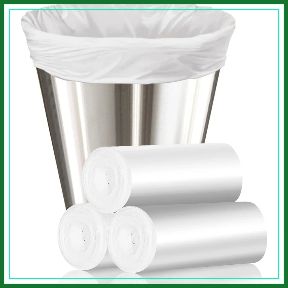

4 Gallon Trash Bags 105 Count, 15 Liter Small Garbage Can Liners for Bathroom Kitchen Bedroom, Unscented HDPE Wastebasket Bags