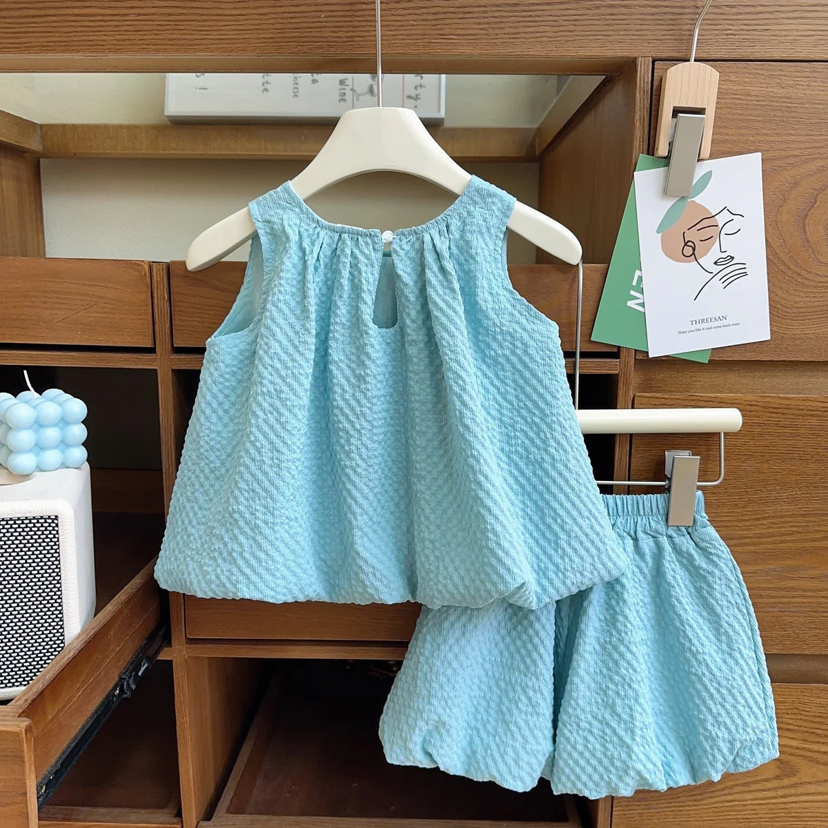 2026 Summer Girls 2Pcs Outfit, Korean Style Bow Sleeveless Blouse With Shorts  Cute Toddler Casual Matching Set for 90-140cm