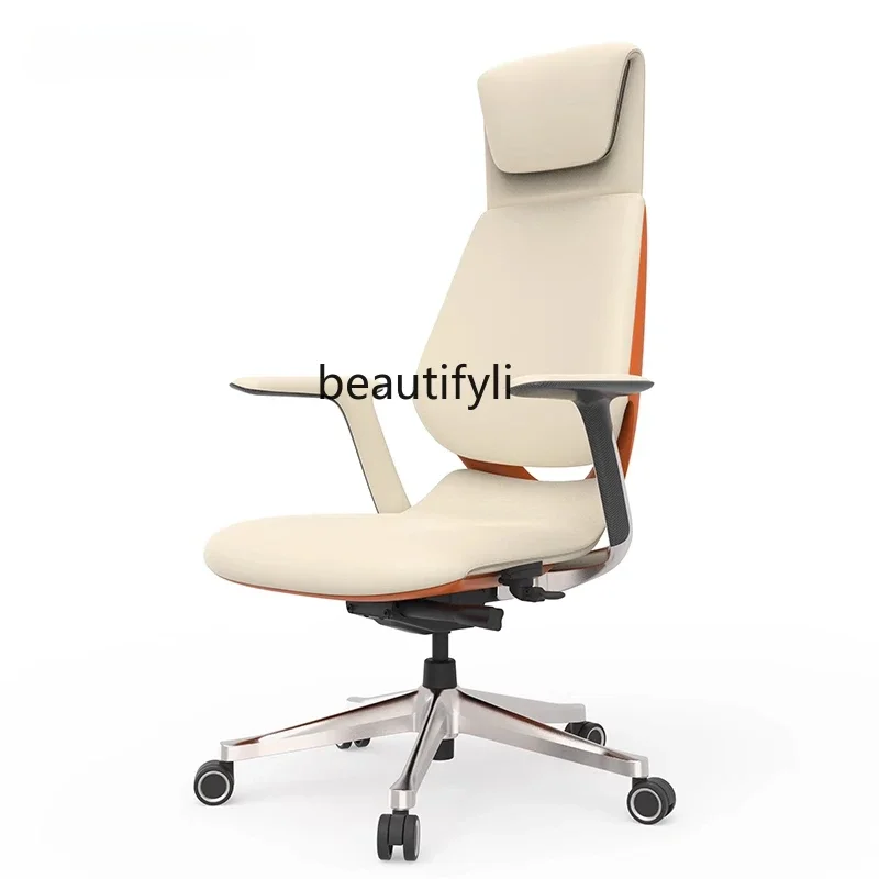 

CC Boss Leather Ergonomic Computer Chair Comfortable Office Sedentary Executive Chair E-sports Chair