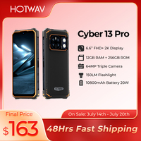 [World Premiere] HOTWAV Cyber 13 Pro 150LM Flashlight 20GB+256GB 6.6'' FHD+ 2K 10800mAh 20W Fast Charging 64MP Android 13 Global