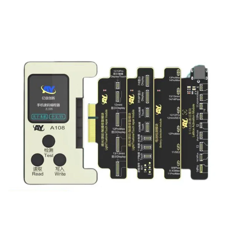 AY A108 معرف الوجه/مبرمج إصلاح البطارية كابل مصفوفة نقطية IC آيفون X-14ProMax كابل مرن لإصلاح البطارية آيفون 11-13PM