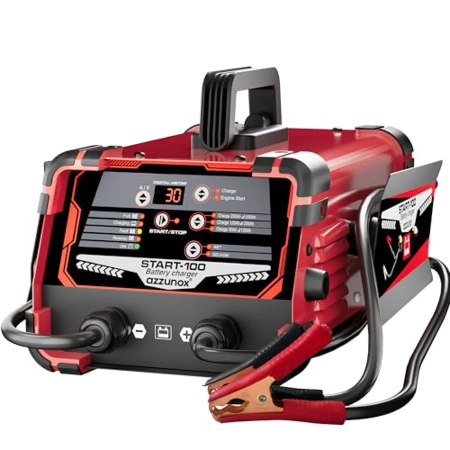 

12V 24V Car Battery Charger Engine Starter 0-30A Automatic Battery Maintainer 130 Cranking Amps Jump Starter Smart Trickle Char