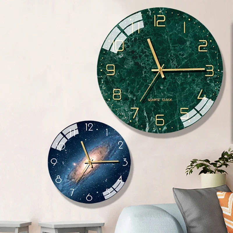Large Glass Wall Clock Modern Design Kitchen Clock Living Room Creative Nordic Silent Bedroom Clocks Wall Home Decor Klok FZ737
