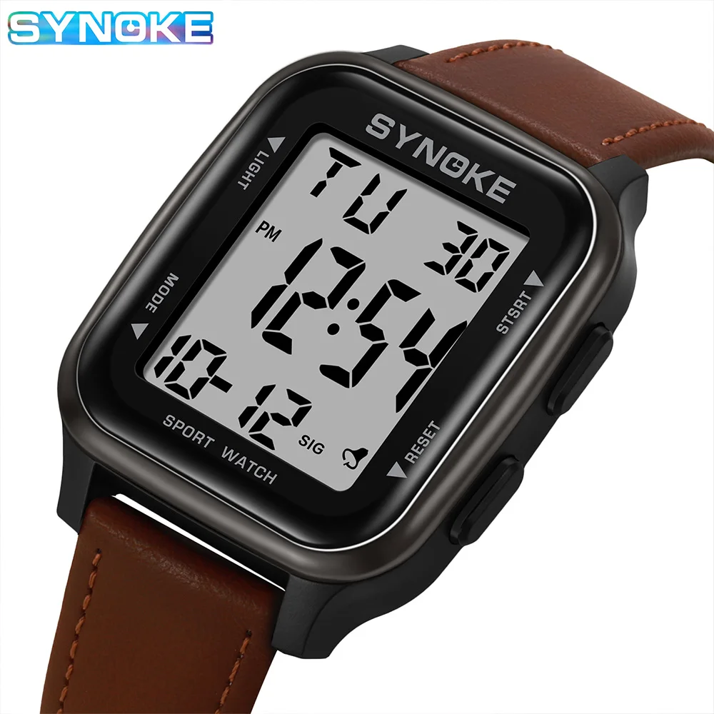 

SYNOKE уличные военные цифровые часы новые для мужчин модные ретро мужские часы спортивные водонепроницаемые мужские часы многофункциональные светящиеся