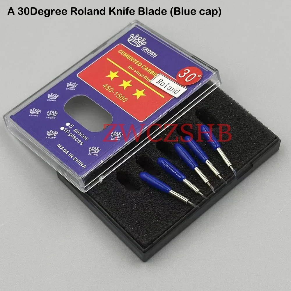 10PCS Roland Schneiden Plotter Messer Klinge 30/45/60 Grad Hartmetall Klinge Für Roland XC540 SP540 VP300 VP540 VS420 BN20 – Detail 10