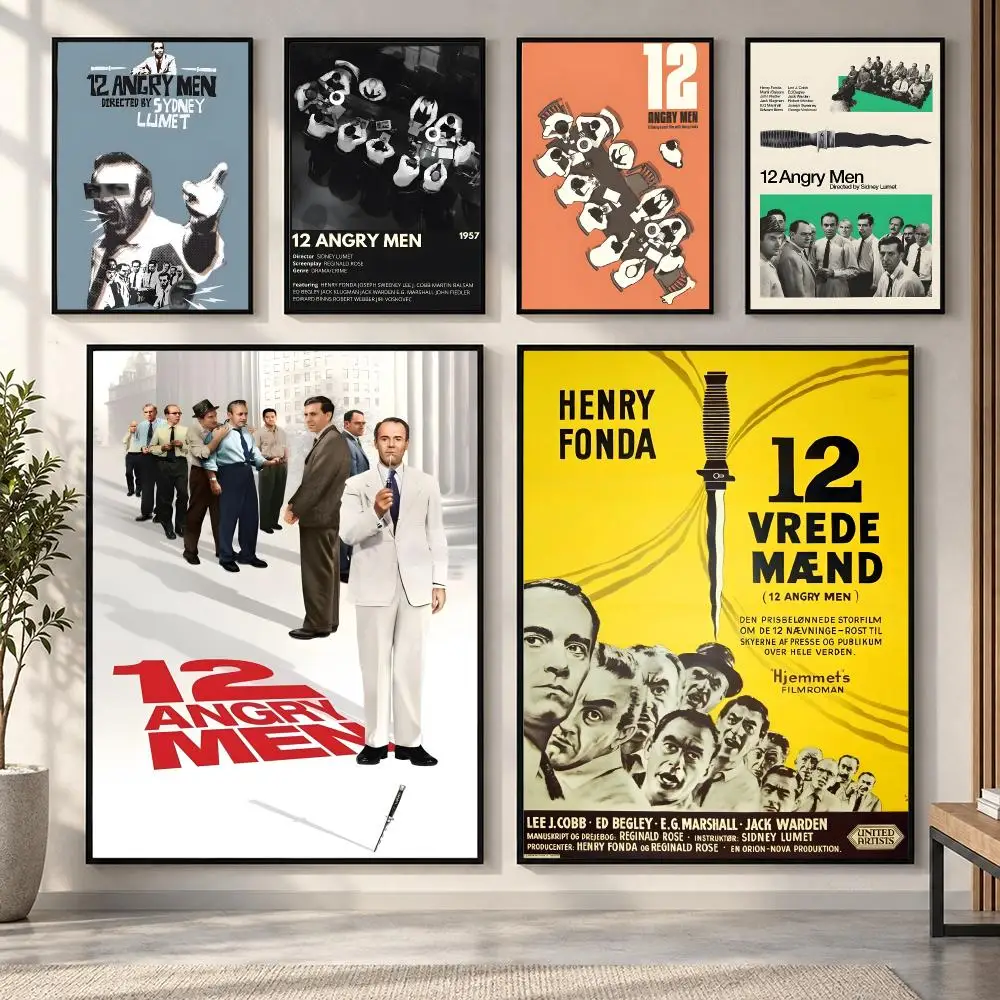 Movie 12 Angry Men Poster HD art sticky wall waterproof home living room bedroom bar aesthetic decoration