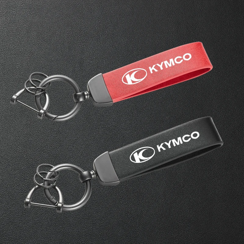 For Kymco Xciting 300 Downtown 125I 200I 300I 350I Xtown 125 Accessories High-Grade Leather Motorcycle Keychain Holder Keyring