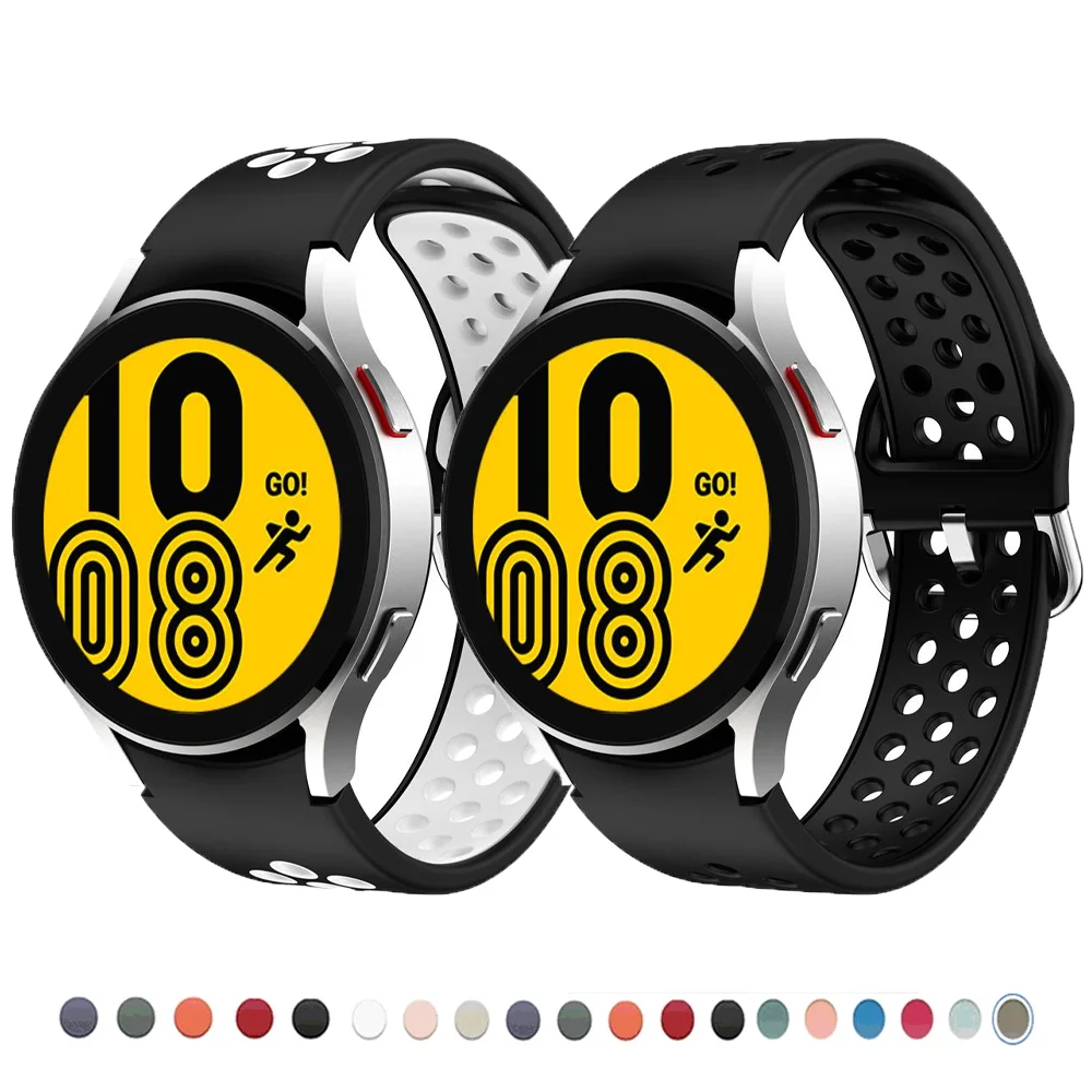 Correa para Samsung Galaxy Watch 4 44mm 40mm correa 4 pulsera clásica de silicona sin huecos bandjes Galaxy Watch 5/5 pro 45mm correa